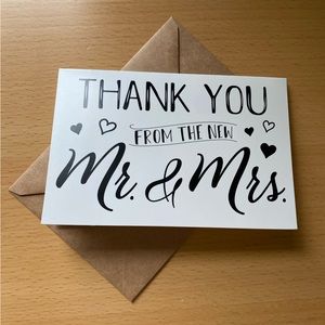 Thank You cards from Mr. & Mrs.